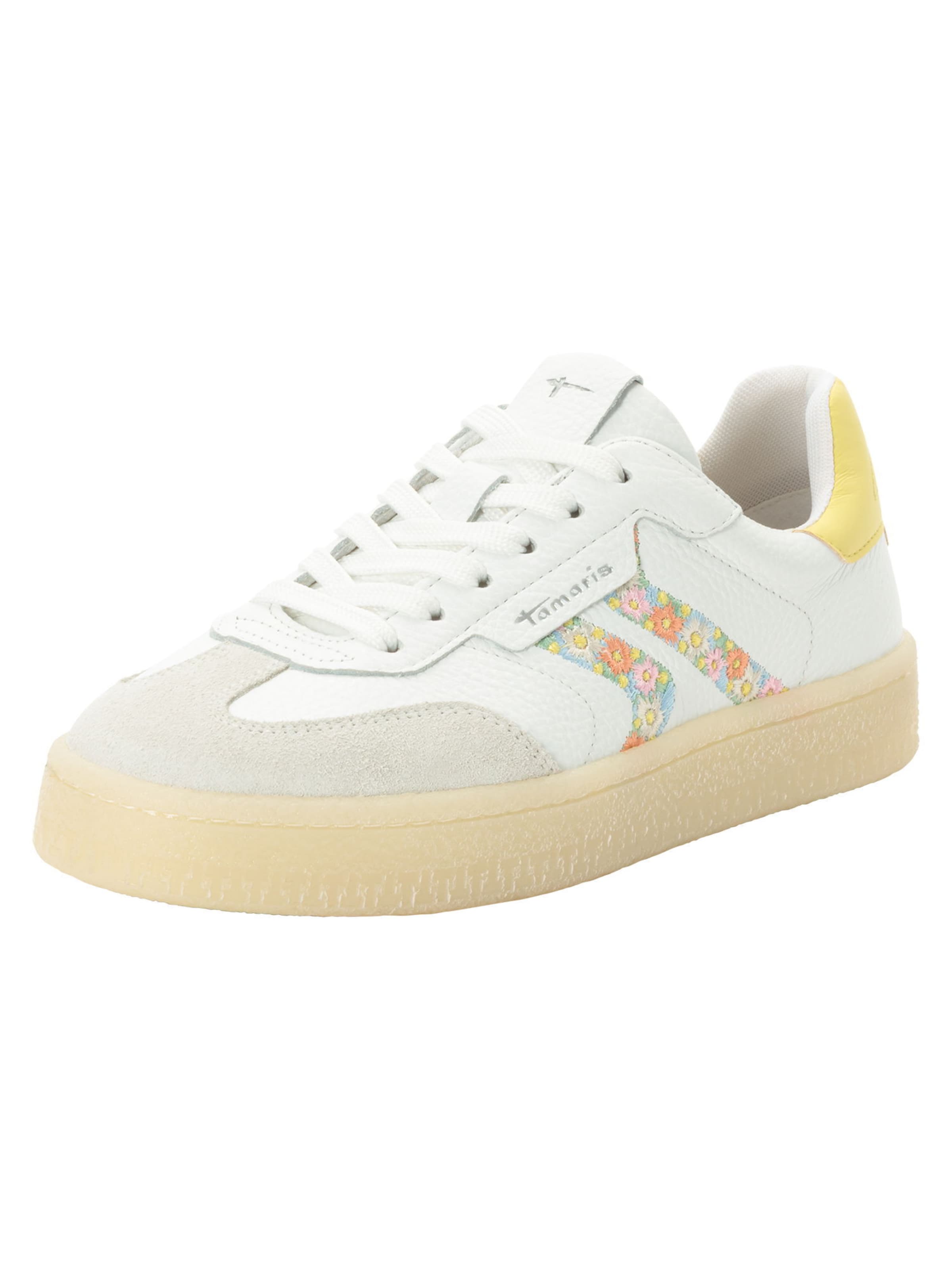 Tamaris Platform trainers in White: front