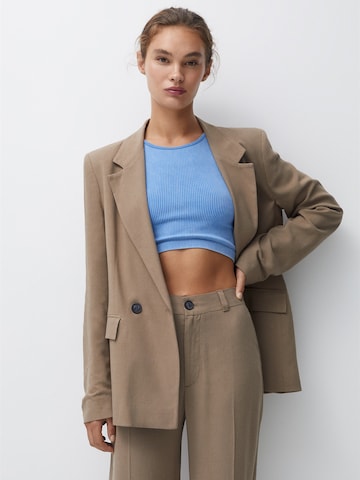 Pull&Bear Blazer in Brown: front