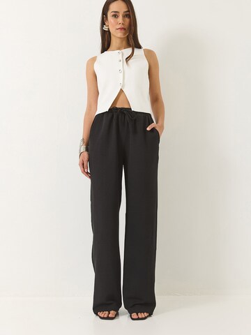 Bianco Lucci Wide Leg Hose in Schwarz