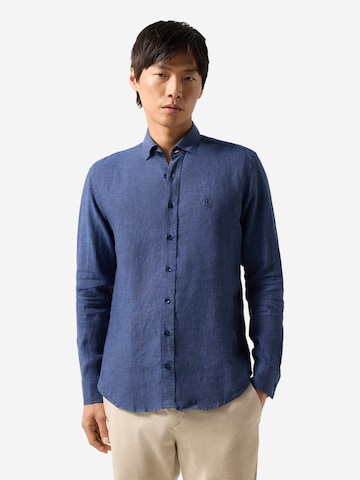 BOGNER Regular fit Button Up Shirt 'Timi' in Blue: front