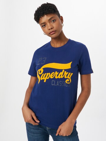 Tricou 'Cali' de la Superdry pe albastru: față