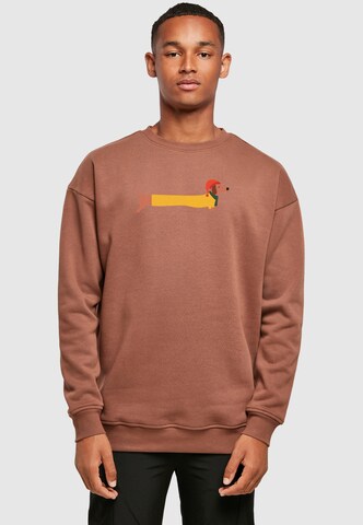 Merchcode Sweatshirt 'Christmas Dog' in Brown: front