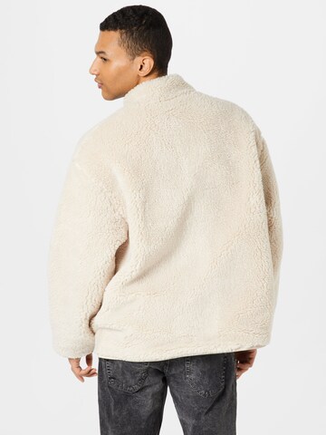 WEEKDAY Fleece Jacket 'Kai Pile' in White