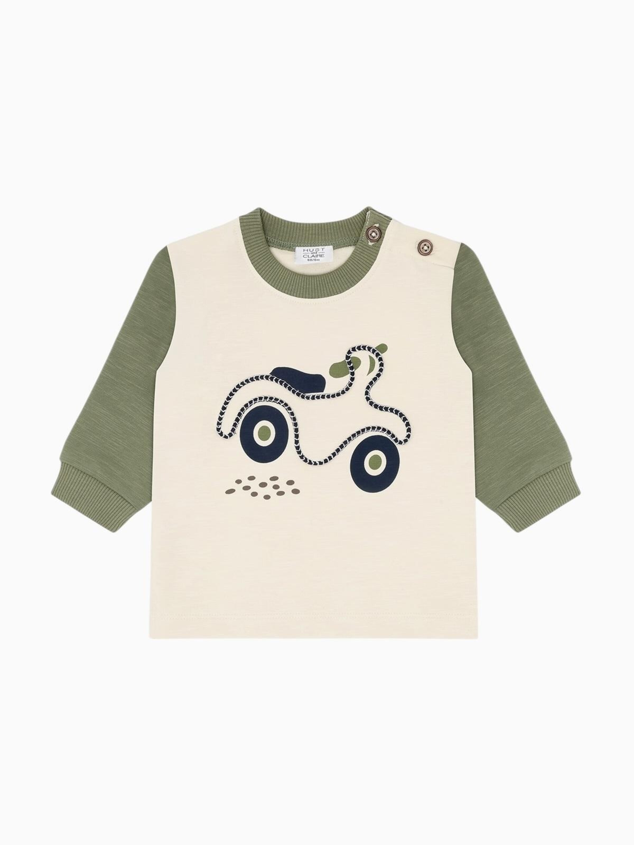 Hust & Claire Sweatshirt 'Sofus Scooter' in Green: front