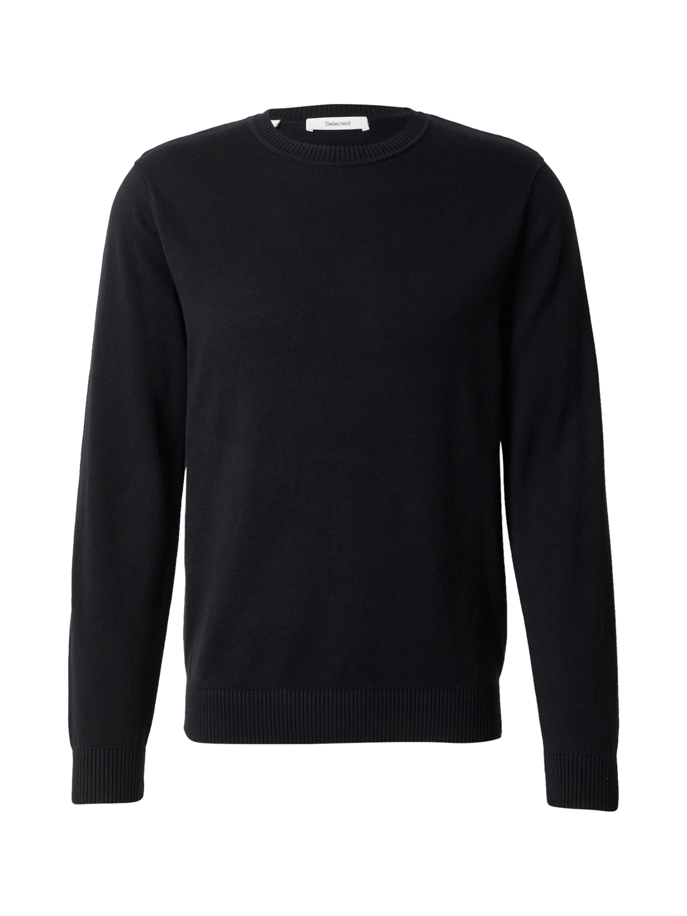 SELECTED Pulover 'SLHKRIS' | črna barva: sprednja stran