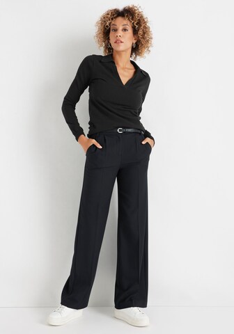 HECHTER PARIS Wide Leg Hose in Schwarz