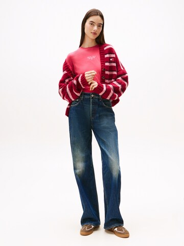 Tommy Jeans T-Shirt 'Ess' in Rot