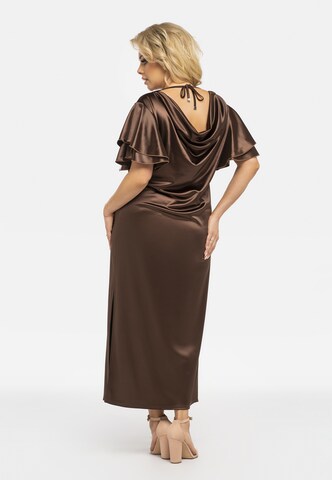 Karko Evening Dress in Brown