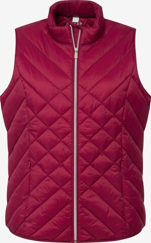 Ulla Popken Bodywarmer in Rood: voorkant