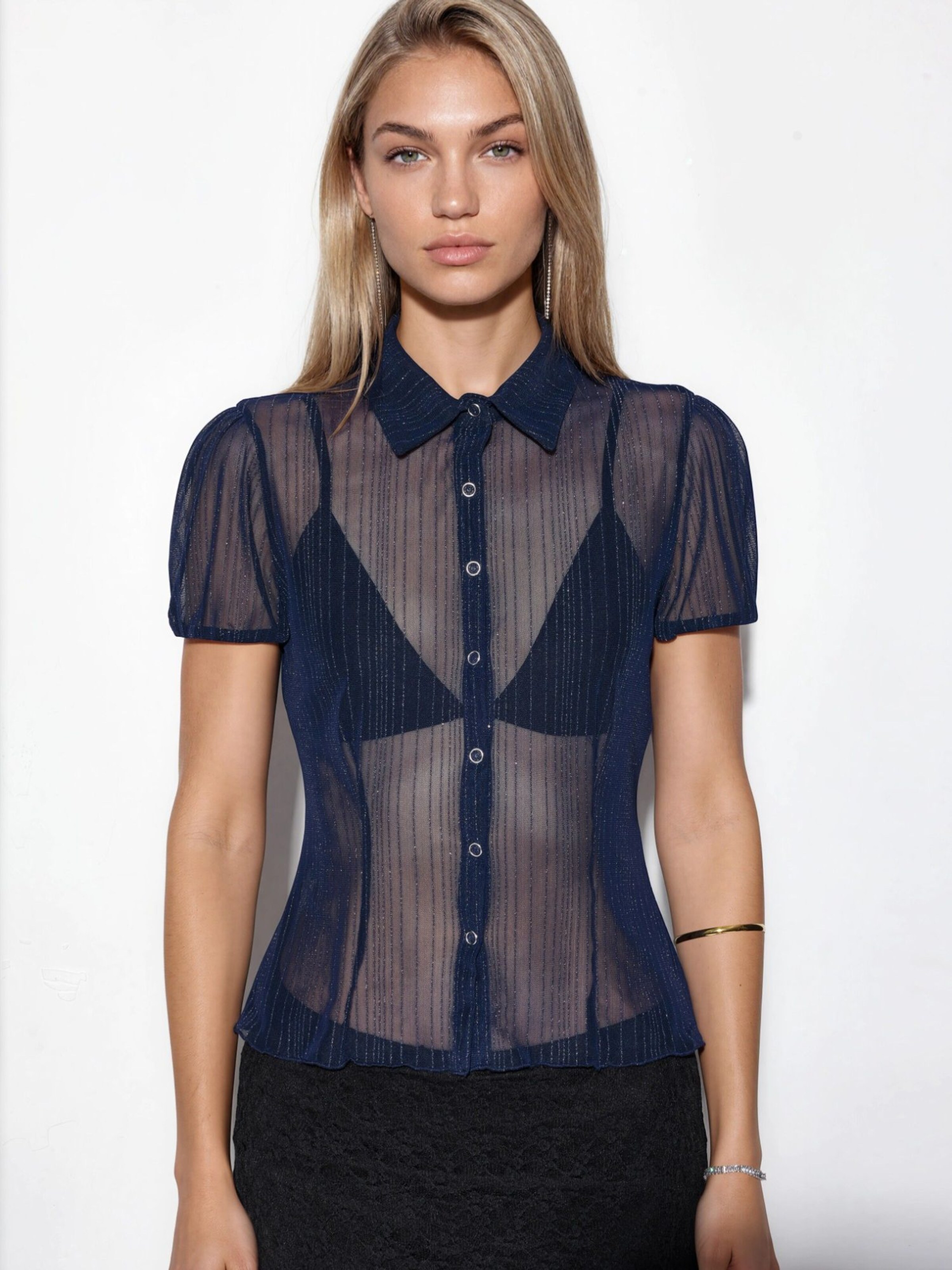 Busem - Camisa em azul: frente