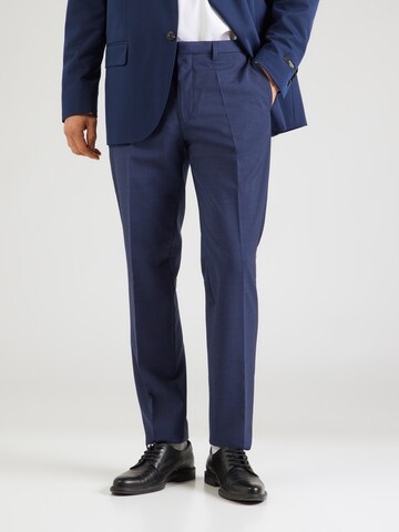 HUGO regular Παντελόνι πλισέ 'Hesten232X' σε μπλε: μπροστά