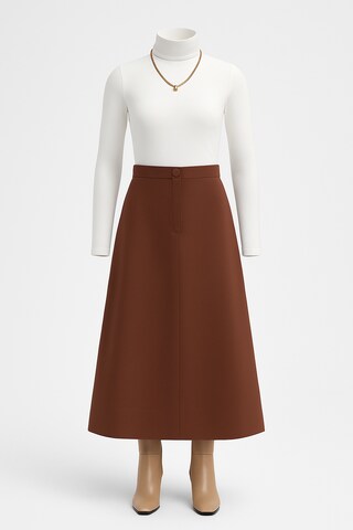 Touche Prive Traditional Skirt in Brown