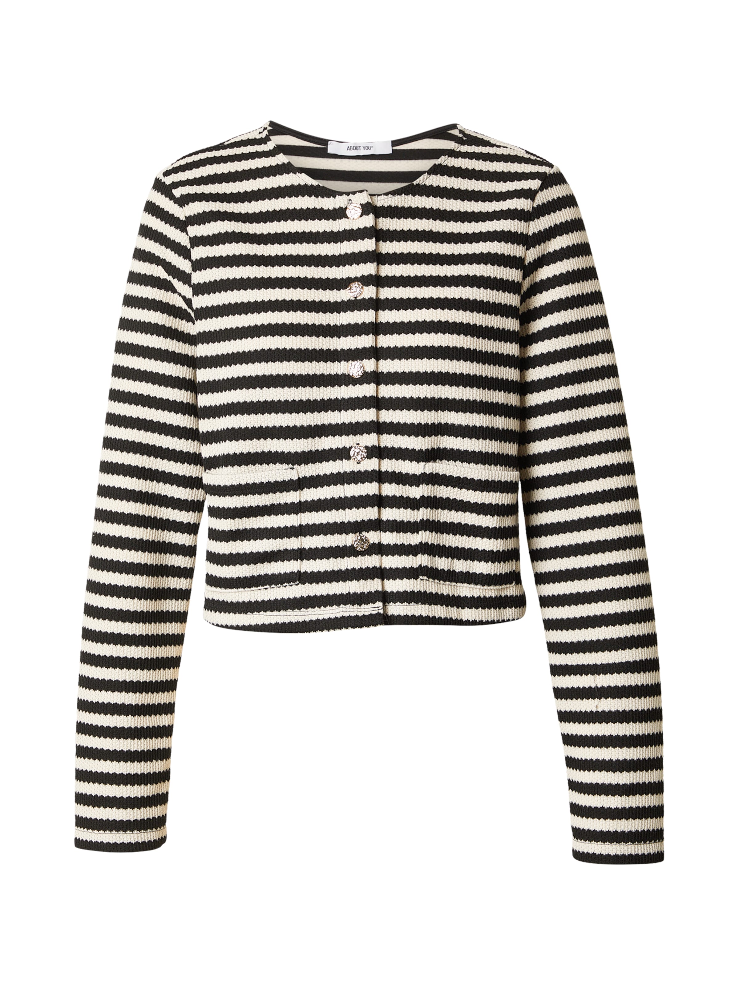 ABOUT YOU Kardigán 'Cassia' - fekete: elől