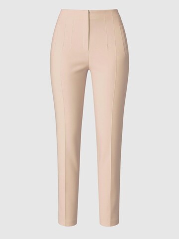 fashionshowcase Slimfit Bundfaltenhose 'Alessia' in Beige: Vorderseite