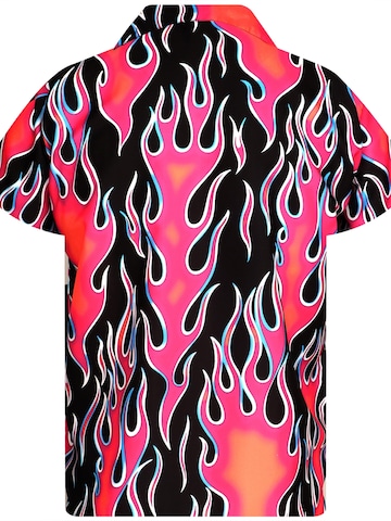 King Kameha Shirt 'Flames Wild' in Pink