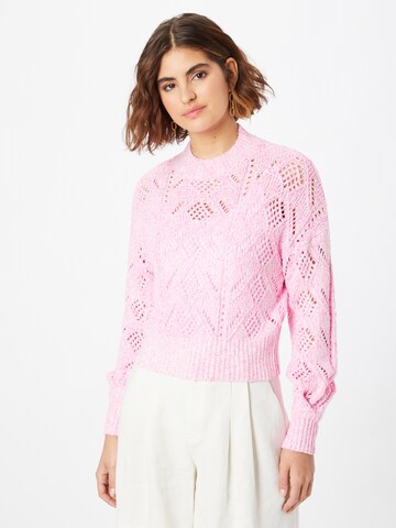 River Island Sweter 'POINTELLE' w kolorze różowy: przód