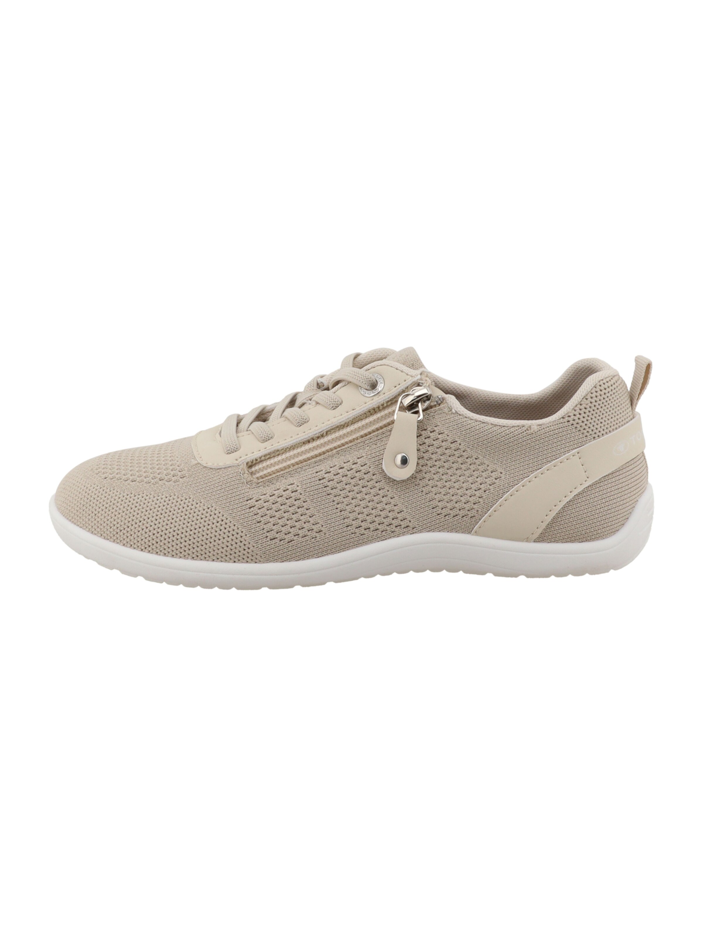 TOM TAILOR Matalavartiset tennarit värissä beige: etupuoli