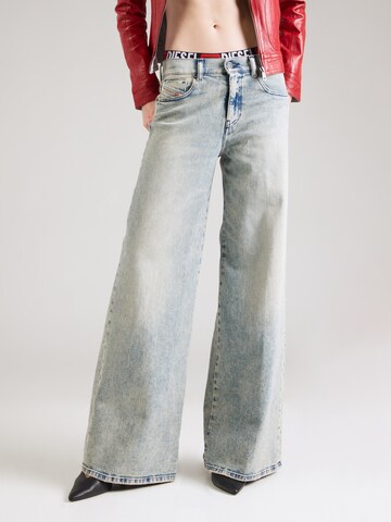 DIESEL Wide leg Jeans '1978 D-AKEMI' in Blauw: voorkant
