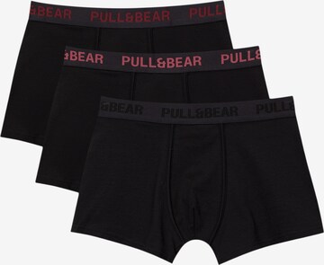 Boxeri de la Pull&Bear pe negru: față