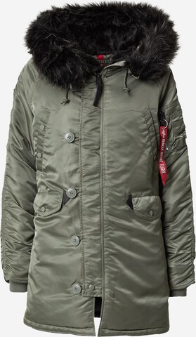 ALPHA INDUSTRIES Winter Jacket in Green: front