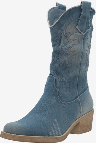 Salinyang Cowboy Boots in Blue: front