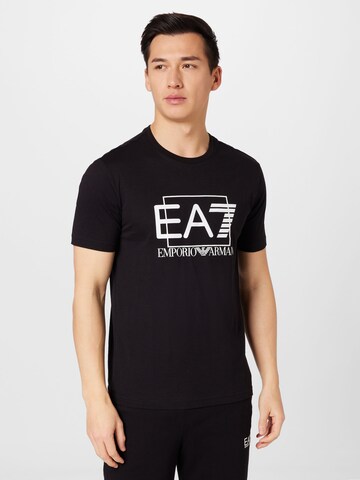 EA7 Emporio Armani T-shirt i svart: framsida