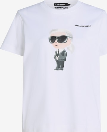 balta Karl Lagerfeld Marškinėliai: priekis