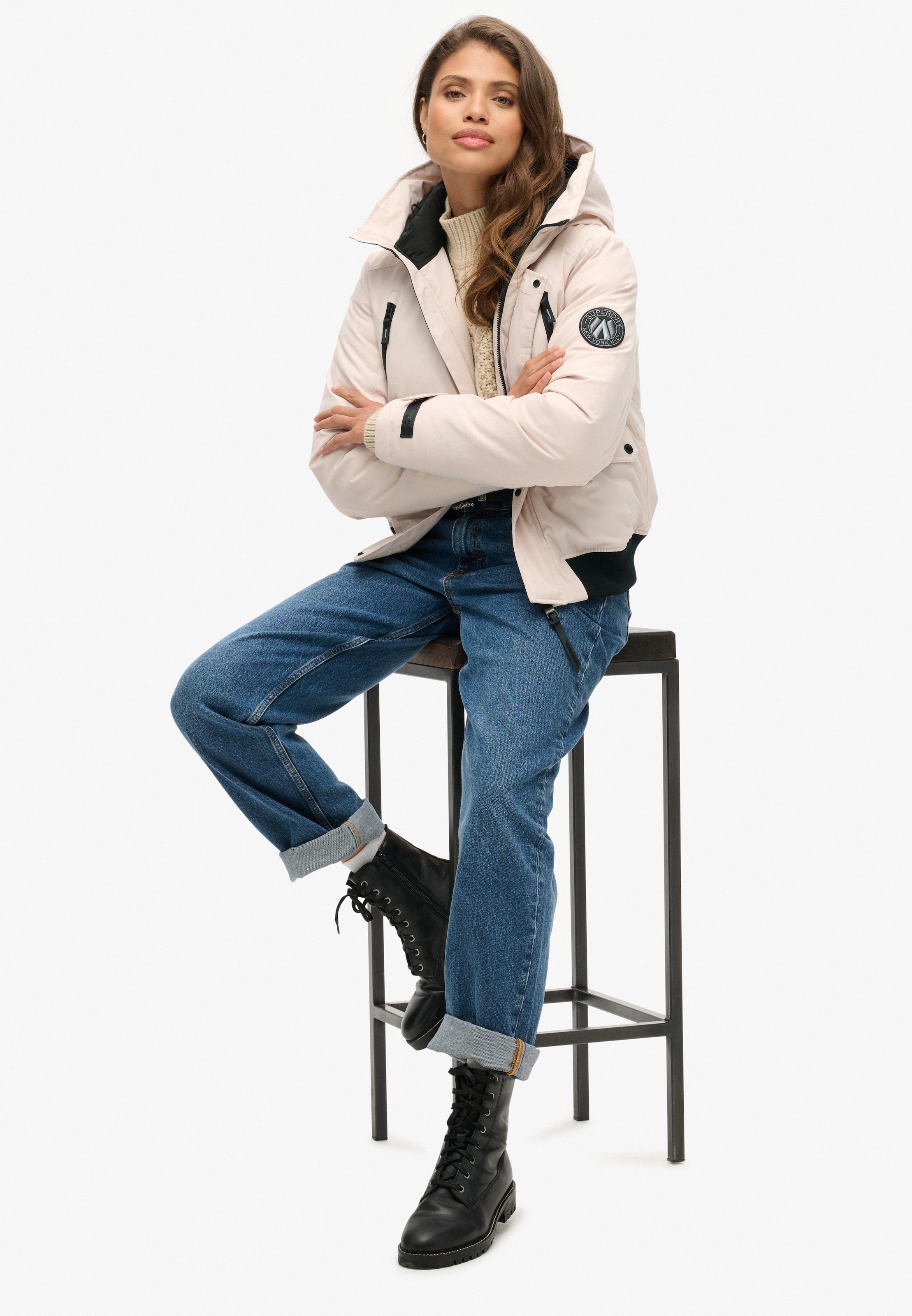 Superdry Winterjas 'City' in Beige