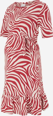 MAMALICIOUS Dress 'ZEBRA' in Red: front