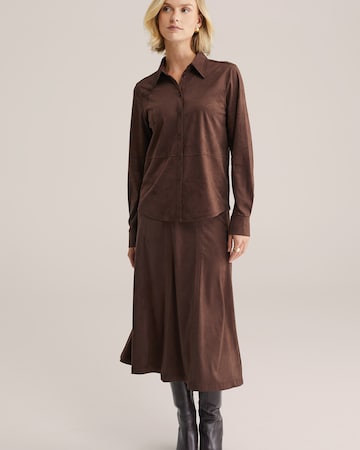 WE Fashion Блузка в Коричневый