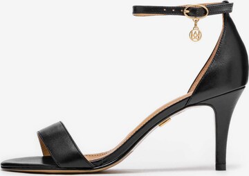 Kazar Strap Sandals in Black: front