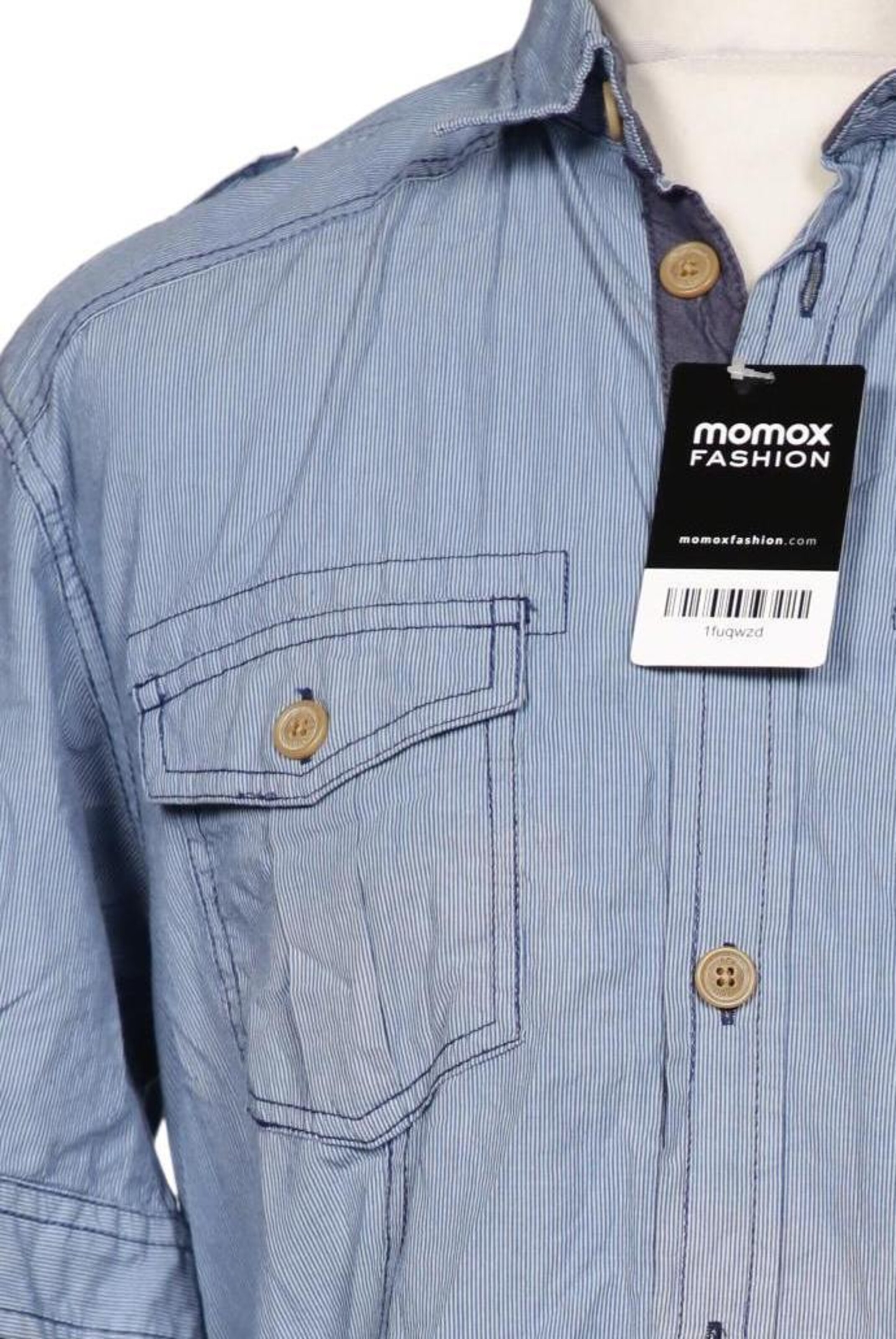 JACK & JONES Button Up Shirt in L in Blue