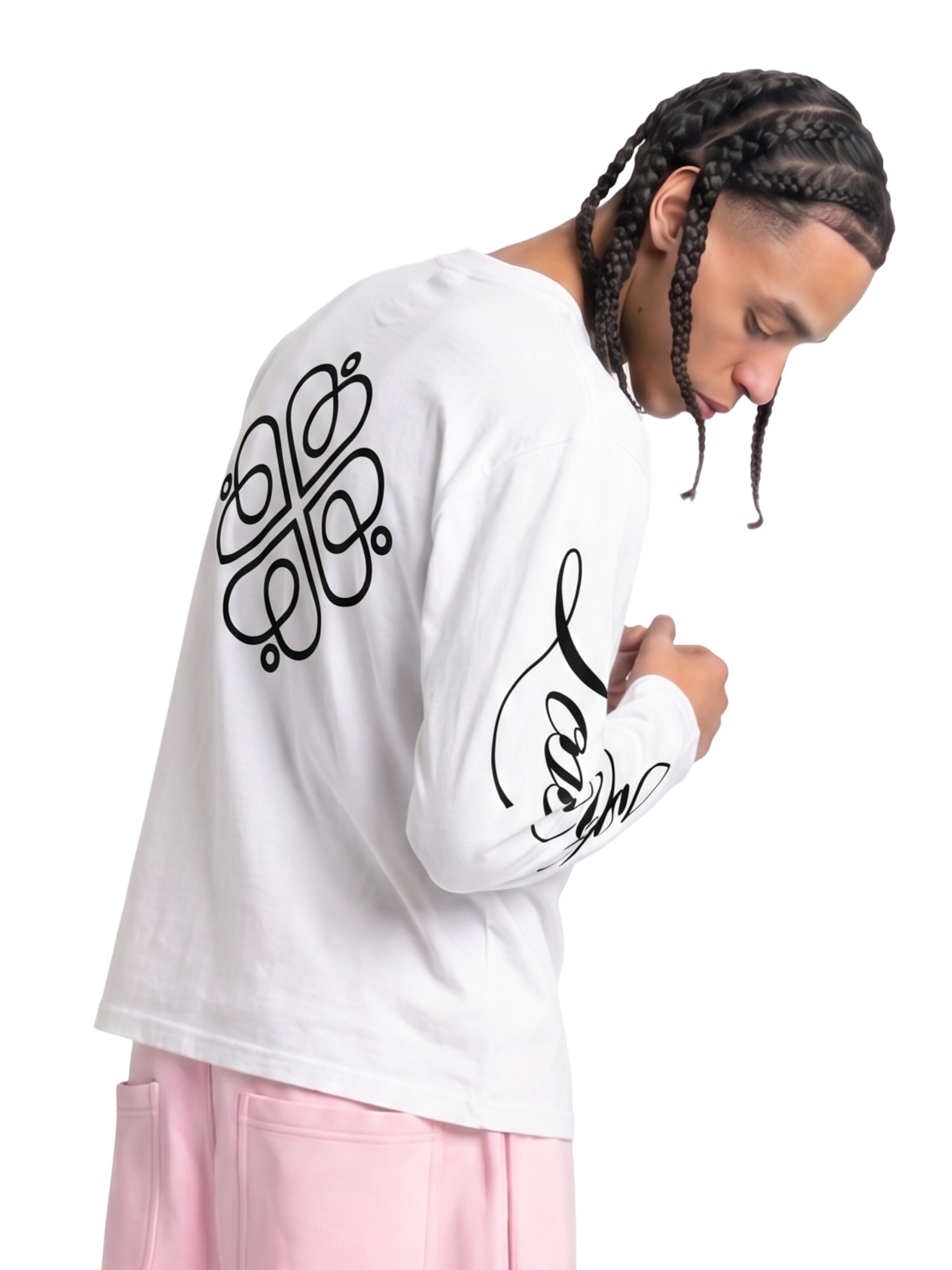 ATMOS Shirt 'Longsleeve 'More God Less Me''‌‌‌ in Weiß