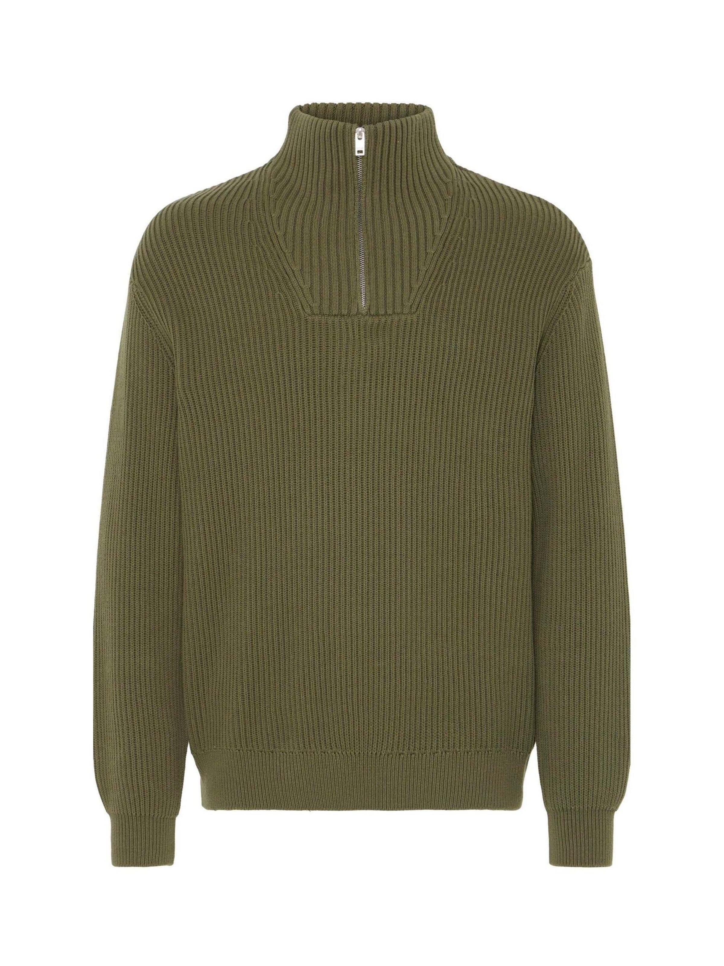 !Solid Sweater 'Nalle' in Green: front