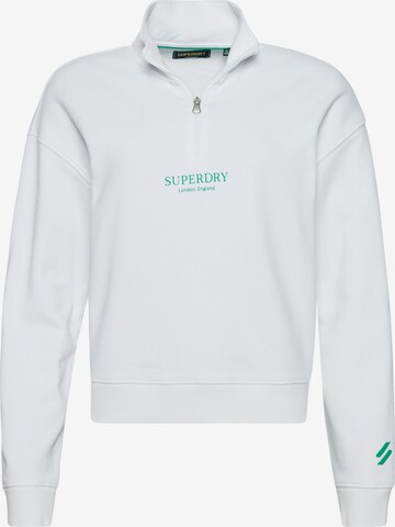 Sweat de sport Superdry en blanc : devant