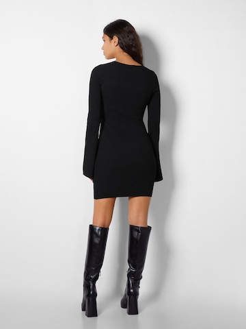 Bershka Knitted dress in Black