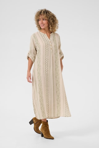 Cream Shirt Dress 'Bellis' in Green