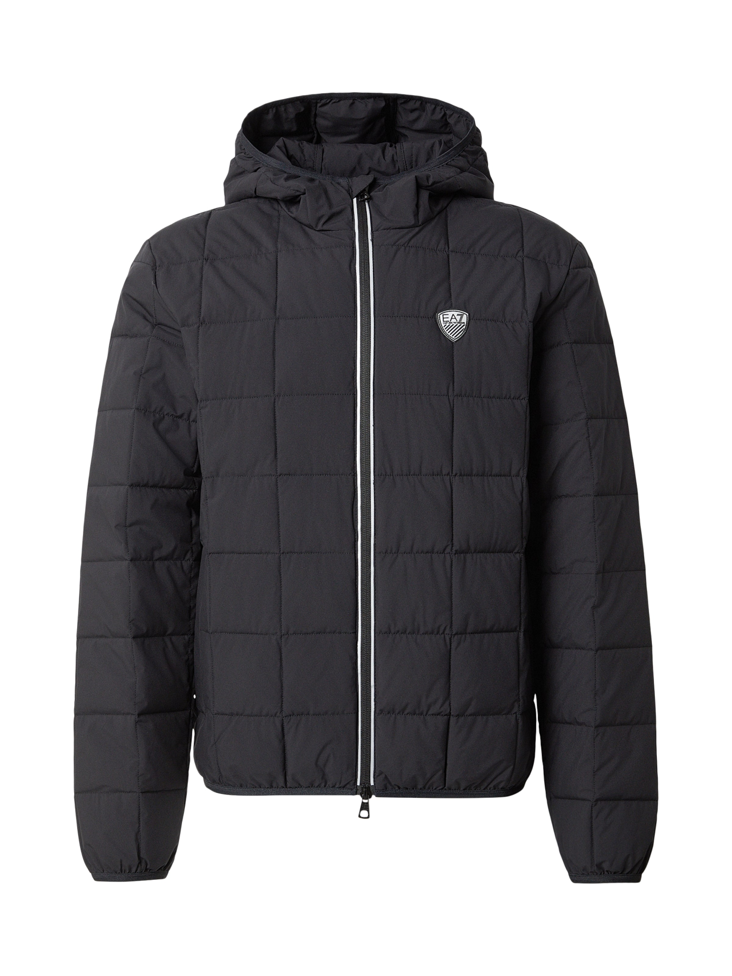 EA7 Emporio Armani Tussenjas in de kleur Zwart / Wit, Productweergave