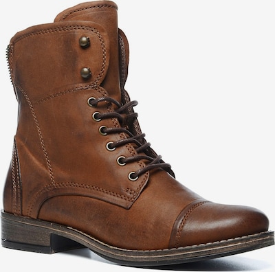 MANFIELD Schnürstiefel in cognac, Produktansicht