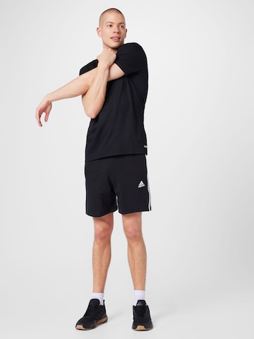 ADIDAS SPORTSWEAR Normalny krój Spodnie sportowe 'Essentials French Terry 3-Stripes' w kolorze czarny