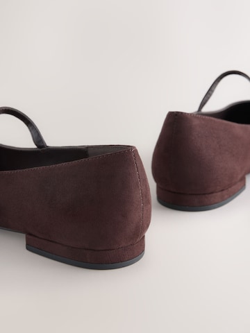 Next Ballerina met riempjes 'Forever Comfort' in Bruin