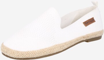 TOM TAILOR Espadrilky – bílá: přední strana