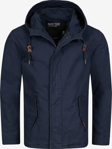 INDICODE JEANS Between-Season Jacket 'Lough' in Blue: front