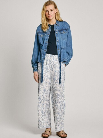 Pepe Jeans Wide leg Broek 'Duana' in Wit