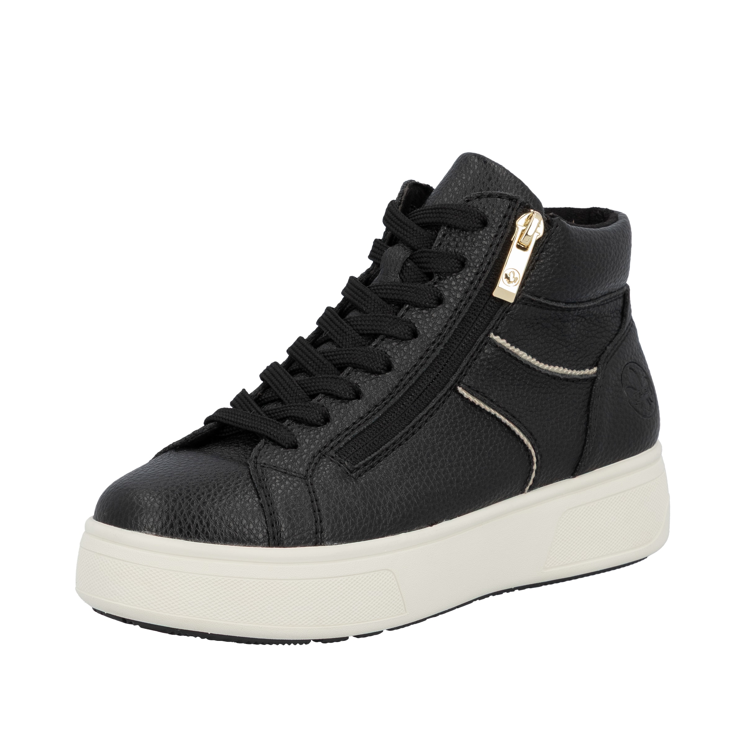 Rieker High-top trainers in Black: front