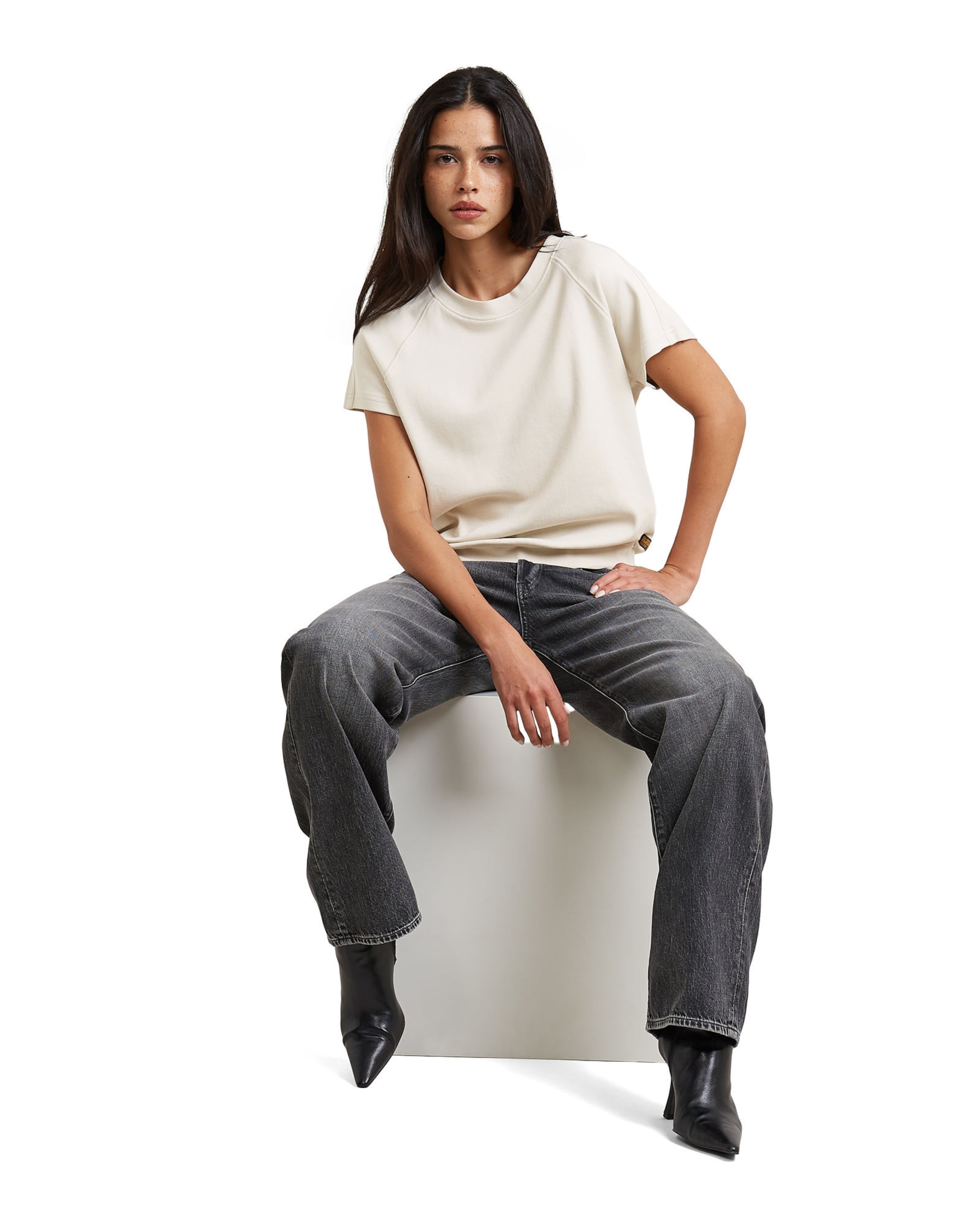 G-STAR Shirt 'Raglan T-Shirt' in White
