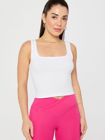 Fabletics Top 'Daily Rib' in White: front