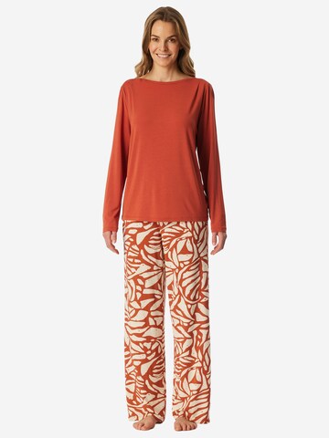 SCHIESSER Pajama ' Selected Premium ' in Red: front