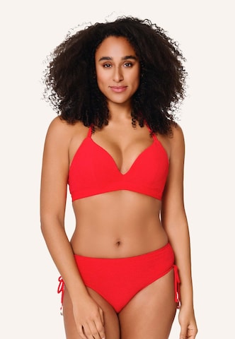 LingaDore - Triángulo Top de bikini en rojo: frente