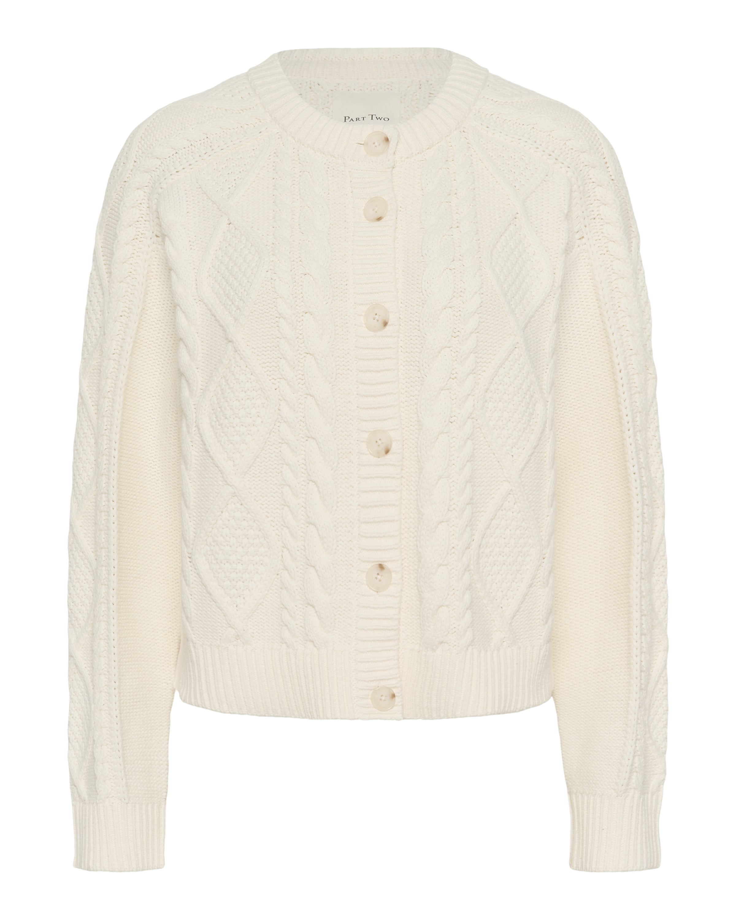 Part Two Gebreid vest 'Zayra' in Wit: voorkant